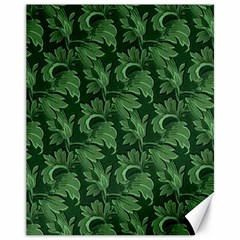 Leaf Flora Nature Desktop Herbal Canvas 11  X 14  by Pakrebo