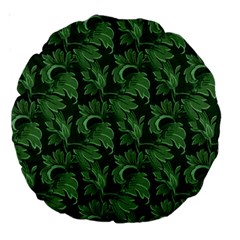 Leaf Flora Nature Desktop Herbal Large 18  Premium Round Cushions by Pakrebo