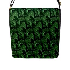 Leaf Flora Nature Desktop Herbal Flap Closure Messenger Bag (l) by Pakrebo