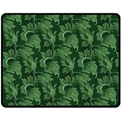 Leaf Flora Nature Desktop Herbal Double Sided Fleece Blanket (medium)  by Pakrebo