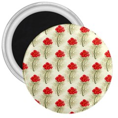 Floral Background Scrapbook Vintage 3  Magnets by Pakrebo