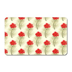 Floral Background Scrapbook Vintage Magnet (rectangular) by Pakrebo