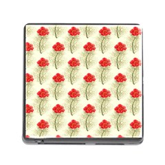 Floral Background Scrapbook Vintage Memory Card Reader (square 5 Slot) by Pakrebo