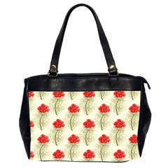 Floral Background Scrapbook Vintage Oversize Office Handbag (2 Sides) by Pakrebo