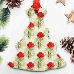 Floral Background Scrapbook Vintage Christmas Tree Ornament (two Sides) by Pakrebo