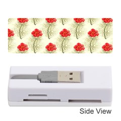 Floral Background Scrapbook Vintage Memory Card Reader (stick) by Pakrebo