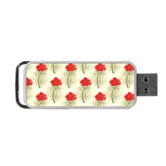 Floral Background Scrapbook Vintage Portable Usb Flash (two Sides) by Pakrebo