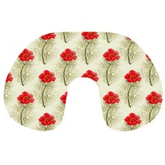 Floral Background Scrapbook Vintage Travel Neck Pillow by Pakrebo