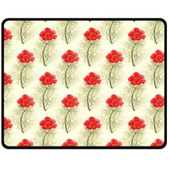 Floral Background Scrapbook Vintage Double Sided Fleece Blanket (medium)  by Pakrebo