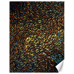 Flames Pattern Texture Gold Canvas 18  X 24  by Pakrebo