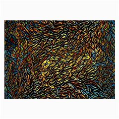 Flames Pattern Texture Gold Large Glasses Cloth (2 Sides) by Pakrebo