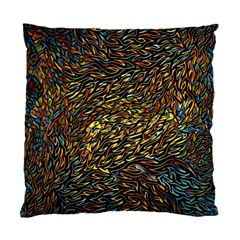 Flames Pattern Texture Gold Standard Cushion Case (one Side) by Pakrebo