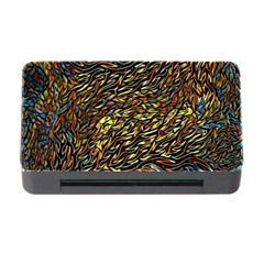 Flames Pattern Texture Gold Memory Card Reader With Cf by Pakrebo