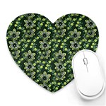 Abstract Pattern Flower Leaf Heart Mousepads Front