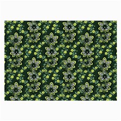 Abstract Pattern Flower Leaf Large Glasses Cloth (2 Sides) by Pakrebo