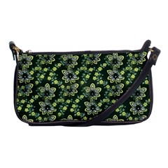 Abstract Pattern Flower Leaf Shoulder Clutch Bag by Pakrebo