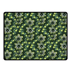 Abstract Pattern Flower Leaf Fleece Blanket (small) by Pakrebo