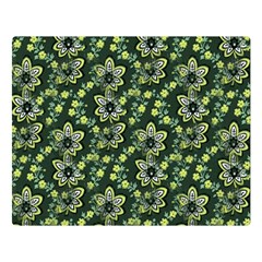 Abstract Pattern Flower Leaf Double Sided Flano Blanket (large)  by Pakrebo