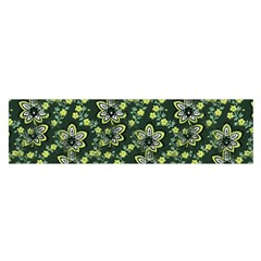 Abstract Pattern Flower Leaf Satin Scarf (oblong) by Pakrebo