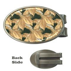 Scrapbook Leaves Decorative Money Clips (oval)  by Pakrebo