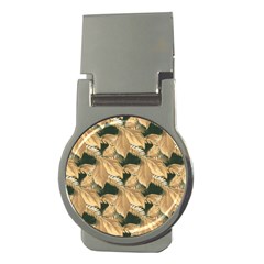 Scrapbook Leaves Decorative Money Clips (round)  by Pakrebo