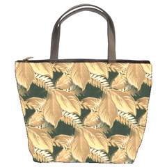 Scrapbook Leaves Decorative Bucket Bag by Pakrebo