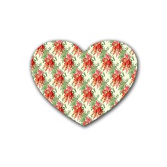 Seamless Background Vintage Heart Coaster (4 Pack)  by Pakrebo