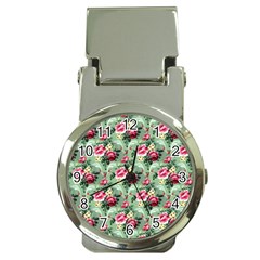 Floral Pattern Ornate Decorative Money Clip Watches by Pakrebo