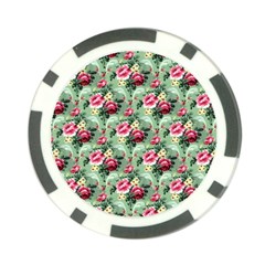 Floral Pattern Ornate Decorative Poker Chip Card Guard (10 Pack)