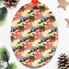 Flower Floral Decoration Pattern Ornament (Oval)