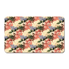 Flower Floral Decoration Pattern Magnet (Rectangular)