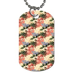 Flower Floral Decoration Pattern Dog Tag (Two Sides)