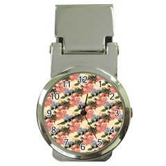 Flower Floral Decoration Pattern Money Clip Watches