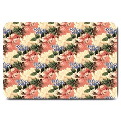 Flower Floral Decoration Pattern Large Doormat 