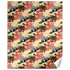 Flower Floral Decoration Pattern Canvas 11  x 14 