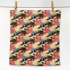 Flower Floral Decoration Pattern Face Towel by Pakrebo