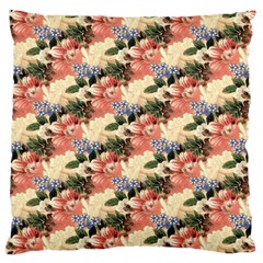 Flower Floral Decoration Pattern Large Flano Cushion Case (One Side)