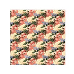 Flower Floral Decoration Pattern Small Satin Scarf (Square)