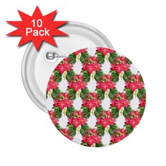 Floral Seamless Decorative Spring 2 25  Buttons (10 Pack)  by Pakrebo