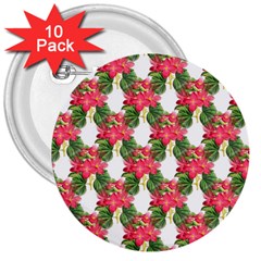 Floral Seamless Decorative Spring 3  Buttons (10 Pack)  by Pakrebo