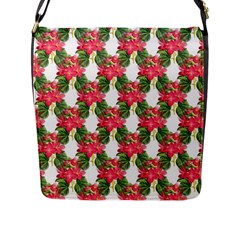 Floral Seamless Decorative Spring Flap Closure Messenger Bag (l) by Pakrebo