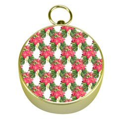 Floral Seamless Decorative Spring Gold Compasses by Pakrebo