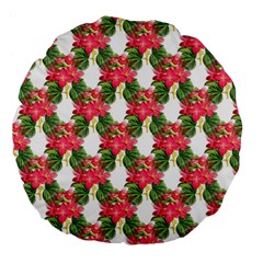 Floral Seamless Decorative Spring Large 18  Premium Flano Round Cushions by Pakrebo