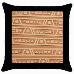 Background Non Seamless Pattern Brown Throw Pillow Case (black) by Pakrebo