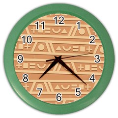 Background Non Seamless Pattern Brown Color Wall Clock by Pakrebo