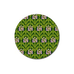 Pattern Nature Texture Heather Magnet 3  (round) by Pakrebo