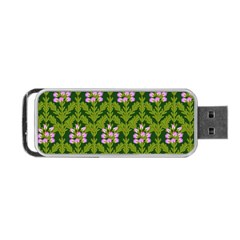 Pattern Nature Texture Heather Portable Usb Flash (one Side) by Pakrebo