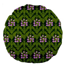 Pattern Nature Texture Heather Large 18  Premium Round Cushions by Pakrebo