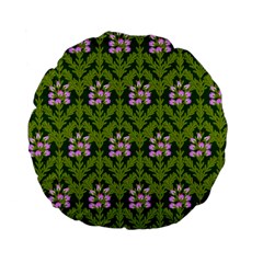 Pattern Nature Texture Heather Standard 15  Premium Flano Round Cushions by Pakrebo