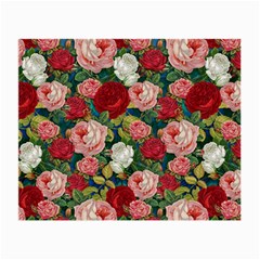 Roses Repeat Floral Bouquet Small Glasses Cloth by Pakrebo